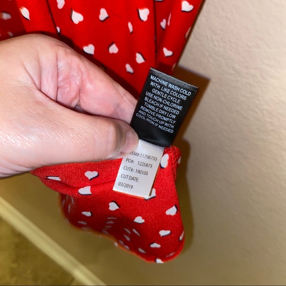 Torrid red heart dart front swing cross back top - Picture 5 of 5